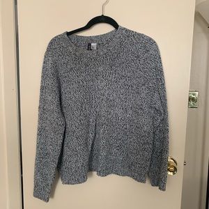 Black and white knit sweater